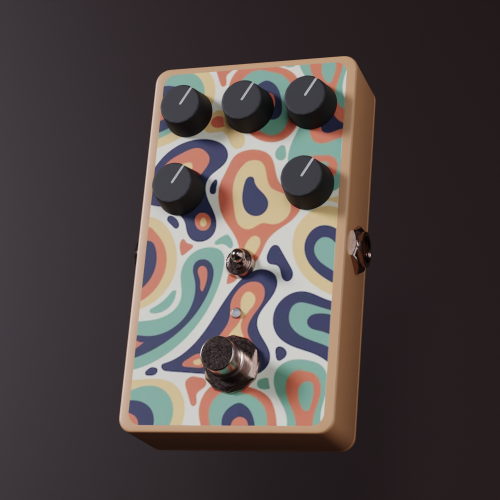 3D Guitar Pedal UI Kit - Colorful - Blender