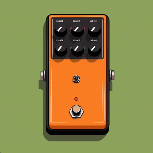 Guitar Pedal UI Kit - Flat Design - Illustrator